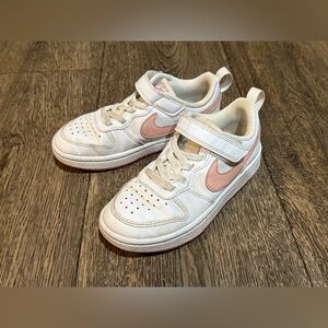 Nike Kids White and Pink Sneakers